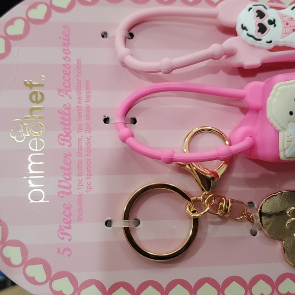 5piece dog puppy themed water bottle, sanitizer and lipstick holder accessory - Picture 7 of 7